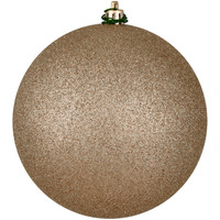 12" Oat Glitter Ball Drilled