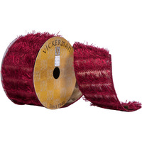 2.5"x10Yd Burgundy Fringe with Gold Back