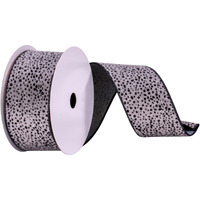 2.5"x10yd Grey Cheetah Ribbon