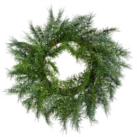 23" Green Woolsey Pine Wreath