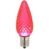 C9 Faceted LED Pink Bulb .45W 25/Box