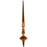 18" Bunish Orange Shiny Cupola Finial 2/