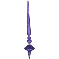 18" Purple Glitter Cupola Finial 2/Bag