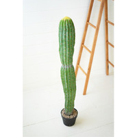 ARTIFICIAL SINGLE TRUNK CACTUS IN A PLASTIC POT