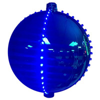 9071181 LIGHTED ORNAMENT BLUE 6"" Celebrations Platinum LED Blue 6 in. Lighted Ornament Hanging Decor (Pack of 1)