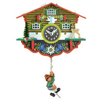 WULFRIC, Quartz Time Only Cuckoo Clock with Alpinist