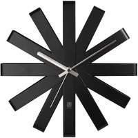 RIBBON WALL CLOCK 12IN BLACK