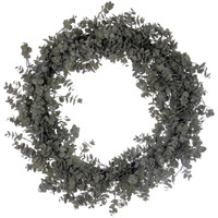 30" Artificial Grn Gry Eucalyptus Wreath