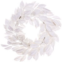 24" White Gardenia Snowy Wreath