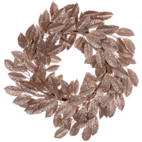 24" Cafe Latte Gardenia Glitter Wreath