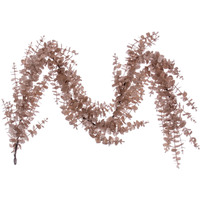 6' Cafe Latte Eucalyptus Glitter Garland