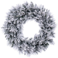 30" Flocked Jackson Pine Wreath 165T