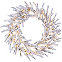 30" Flocked Pistol Pine Wreath 3mm 200WW