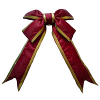 48" x 60" Burgundy-Gold Nylon Bow 12" Sz