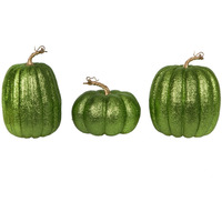 8" Lime Pumpkins Assorted Set of 3