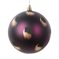 4.75" Plum Brush Strokes Ball 4/Bag