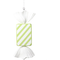 18.5" Lime Rectangle Stripe Candy