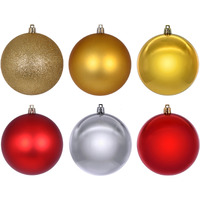 3" Gold Red Silver Ornament Asst 24/box