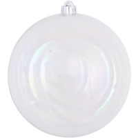 12" Clear Iridescent Ball Drilled Cap