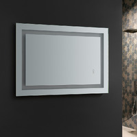 Fresca Santo 24" Wide x 36" Tall Bathroom Mirror w/ LED Lighting and Defogger