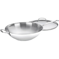 STIRFRY PAN W/LID SS 14" (Pack of 1)