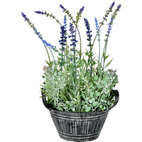 Vickerman 14.5" Lavender In Galvanized Pot - FJ190114