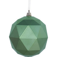 Vickerman 6" Celadon Matte Geometric Ball 4/bag - M177454DM