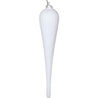 Vickerman 11" White Glitter Drop Ornament 3/Bag - MT195011D