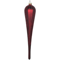 Vickerman 11" Burgundy Glitter Drop Ornament 3/Bag - MT195065D