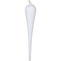 Vickerman 15.75" White Glitter Drop Ornament 2/Bag - MT195111D