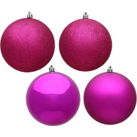 Vickerman 2.75" Fuchsia Ball 4 Finish Asst 20/Bx - N590770