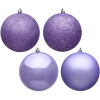 Vickerman 8" Lavender Ball 4 Finish Asst 4/Bag - N592086DA