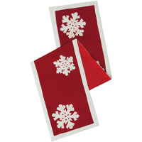 Vickerman 12" x 60" Felt Flakes Table Runner - QTX17352