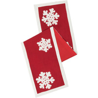 Vickerman 14" x 90" Felt Flakes Table Runner - QTX17353