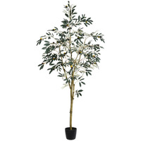 Vickerman 6' Artificial Potted Olive Tree.