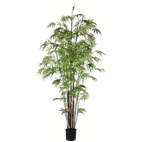 Vickerman 8' Potted Black Japanese Bamboo Tree - TB190180