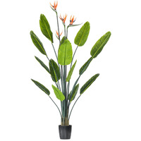 Vickerman 5' Artificial Potted Bird of Paradise Palm Tree.