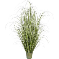 Vickerman 59" Native Green Grass In Iron Pot - TD190560