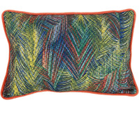 20 X 14 Inch Fabric Pillow with Abstract Art Details, Set of 2, Multicolor