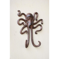 CAST IRON OCTOPUS WALL HOOK