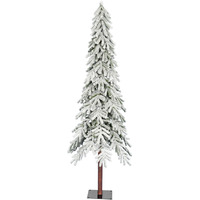 Vickerman 7' x 42" Flocked Alpine Artificial Christmas Tree Unlit