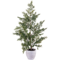 Vickerman 24" Artificial Green Cypress Sapling Potted.