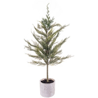 Vickerman 34" Artificial Green Cedar Sapling Potted.