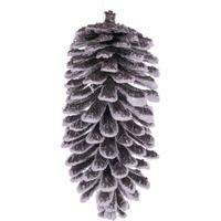 Vickerman 7" Snowy Glitter Pinecone Ornament 3 per bag.