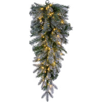 Vickerman 36" Frosted Douglas Fir Artificial Pre-Lit Warm White 3mm Low Voltage LED Wide Angle Lights.