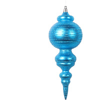 Vickerman 10" Matte Turquoise Finial Ornament 2 per bag.