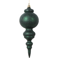 Vickerman 10" Matte Midnight Green Finial Ornament 2 per bag.