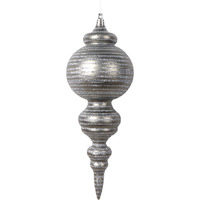 Vickerman 10" Matte Pewter Finial Ornament 2 per bag.