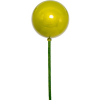 Vickerman 3" x 18" Lime Pearl Ball Ornament Stick 12 per bag.