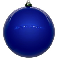 Vickerman 10" Cobalt Blue Pearl UV Drilled Ball Ornament 1 per bag.